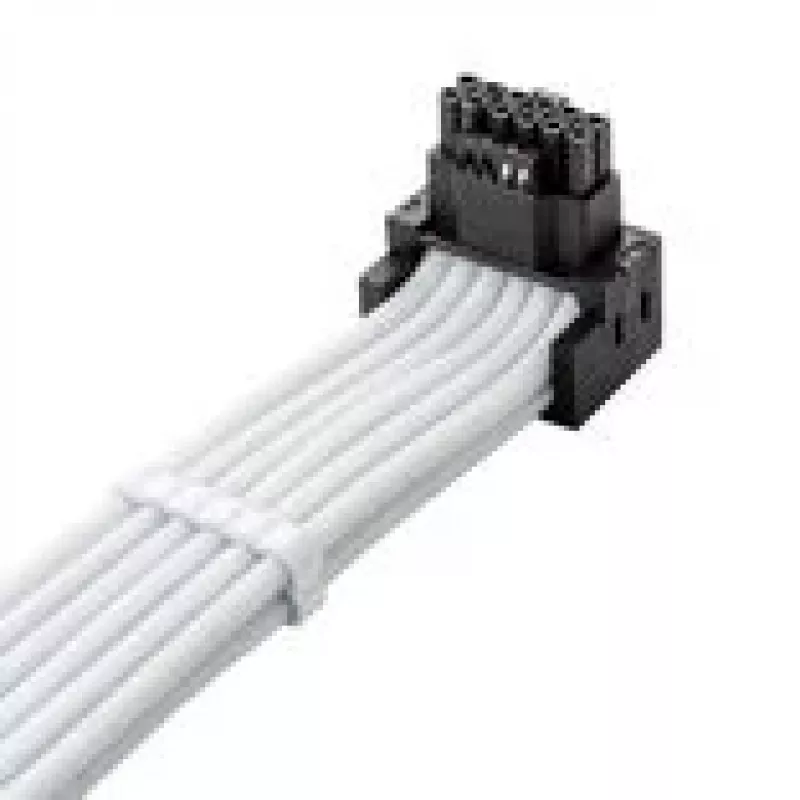 Cable de conexión CableMod C-Series Pro - variante A, 90°, 16 pines a 2x8 pines PCIe, blanco