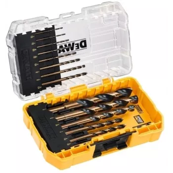 Set de brocas 14 uds. negro/dorado