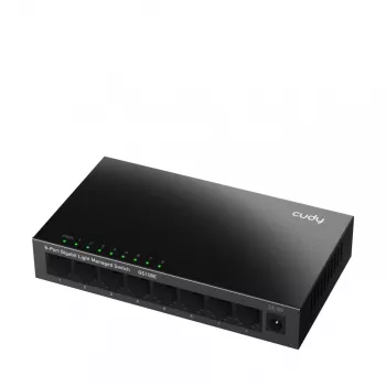 Switch gestionado Cudy GS108E 8 puertos Gigabit Ethernet, 8x 10/100/1000 Mbps, carcasa de metal, conmutación 16 Gbps, IGMP y DHCP Snooping