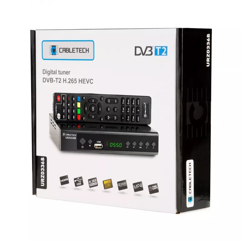 Cabletech URZ0336C sintonizador / decodificador DVB-T2, H.265 HEVC