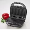 Sandwichera Clatronic ST/WA 3670 800 W negra, acero inoxidable