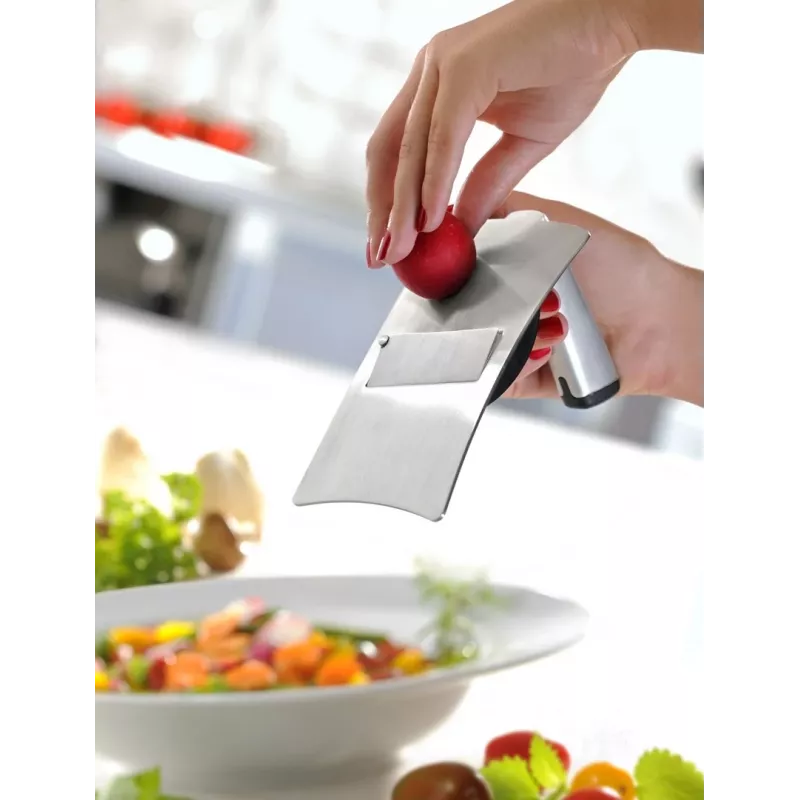 Cortador GEFU TARTUFOLO manual negro, acero inoxidable plastico ABS, acero inoxidable