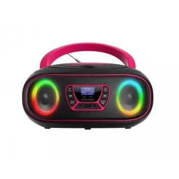 Reproductor de CD personal Denver TDB-212P rosa 3,6W DAB+ FM