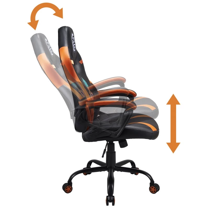 Silla gaming para PC Subsonic SA5573-D4 asiento acolchado negro naranja