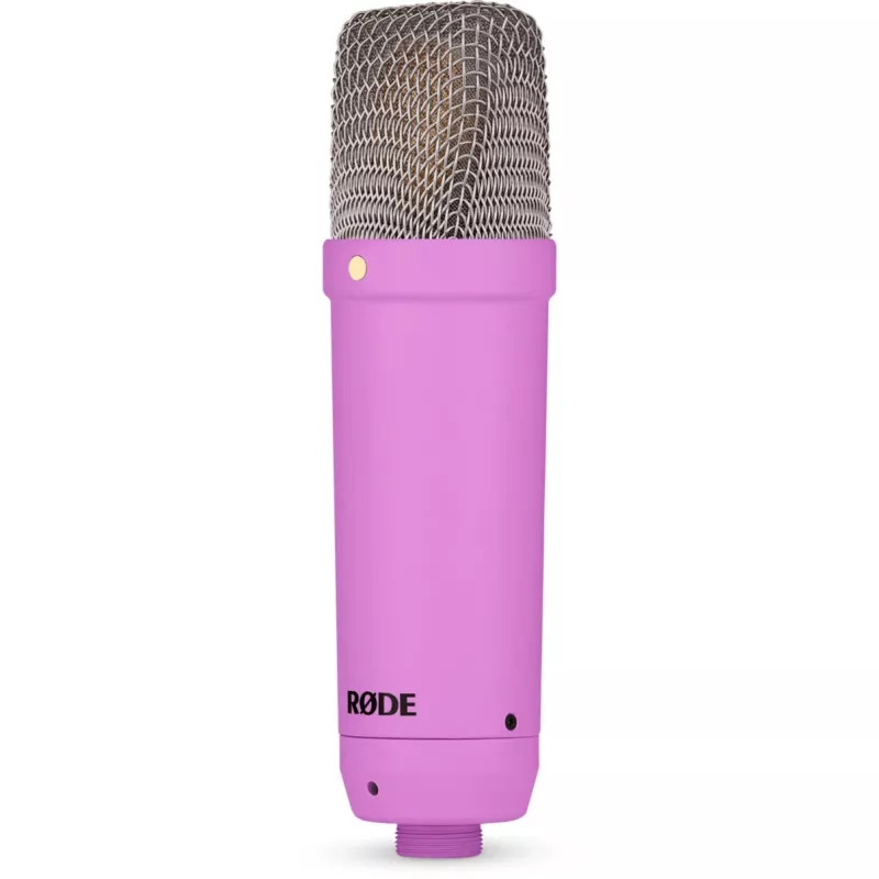 NT1 Signature + cable XLR + brazo de estudio de sobremesa, micrófono lila, pack