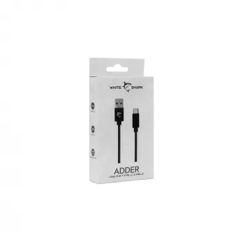 Cable USB a USB-C White Shark Adder 2 m – cable de carga y transmisión de datos, blanco