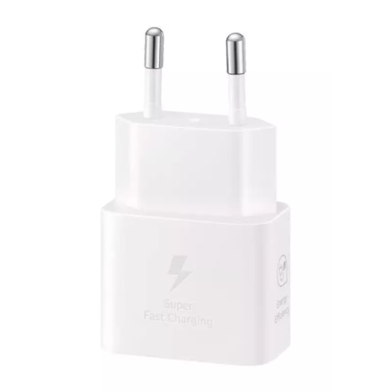 Cargador de pared USB-C Samsung EP-T2510 25W Blanco, cargador rápido universal de interior con PPS