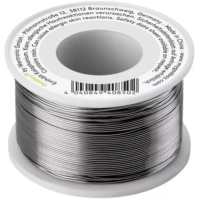Estaño para soldar GOOBAY sin plomo 0,56 mm 100 g — con fundente, aleación a base de Sn