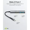 Goobay hub USB slim de 4 puertos USB-C a/USB-A 5 Gbit/s - conector USB 3.2 (76563)