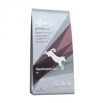 Alimento seco para perros TROVET Hypoallergenic Insect 10 kg — alimentación completa sin cereales para perros adultos, 21% proteína, 16% grasa