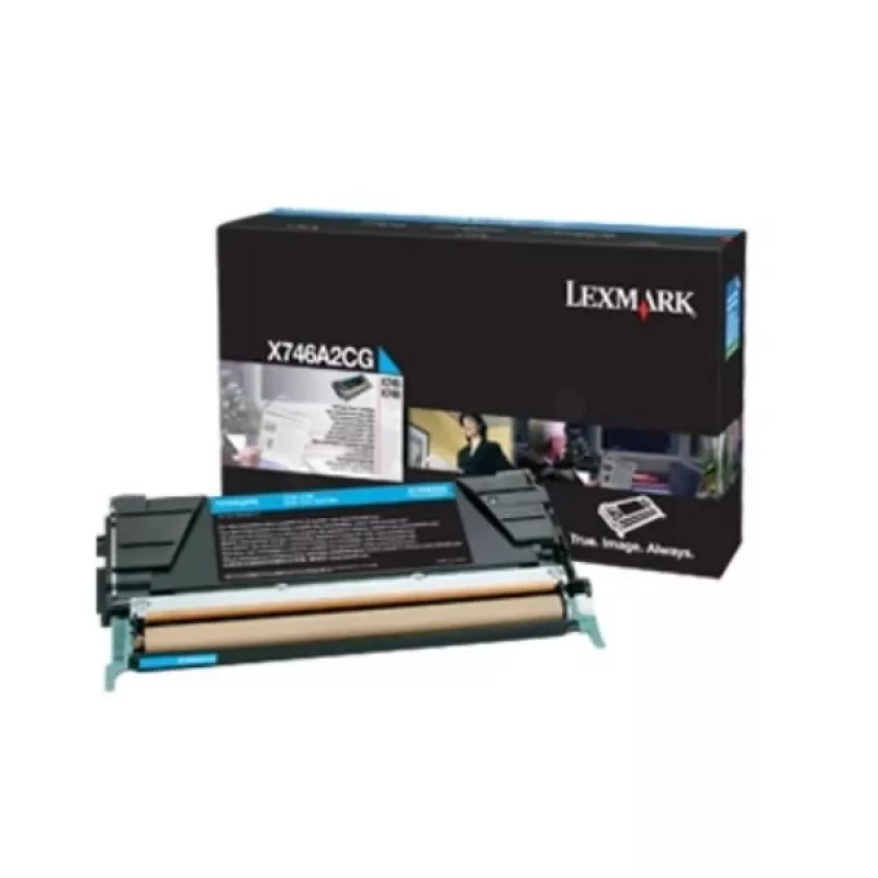 Lexmark X746A3CG - Tóner Cian - para X746de, X748de, X748dte