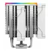 Disipador de aire DeepCool AK620 Digital SE White — dos ventiladores de 120 mm, 6 heatpipes, PWM, soporte LGA-1700, pantalla integrada