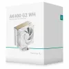 Disipador de aire DeepCool AK400 G2 WH, ventilador de 120 mm, presión de aire máx. 3,33 mmH₂O, 92×132×156 mm, blanco