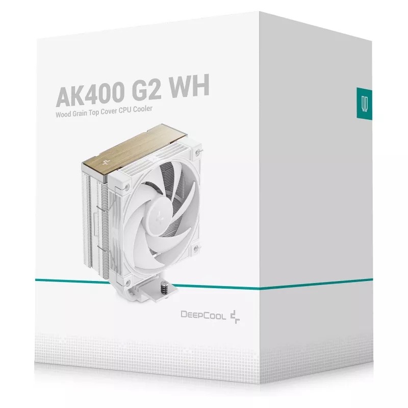 Disipador de aire DeepCool AK400 G2 WH, ventilador de 120 mm, presión de aire máx. 3,33 mmH₂O, 92×132×156 mm, blanco