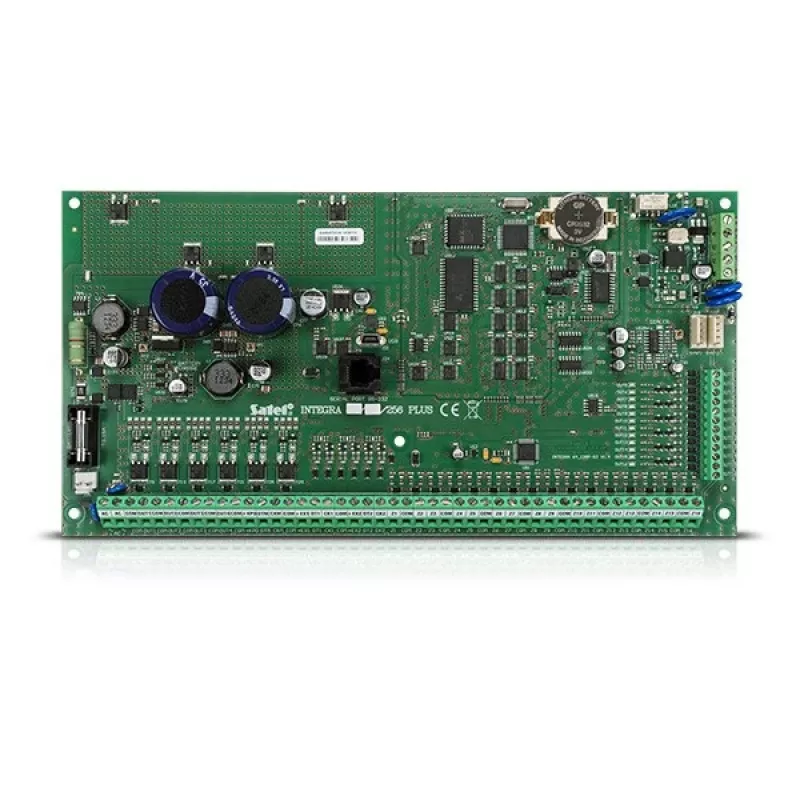 Central de alarma SATEL INTEGRA 256 Plus — 32 zonas, 8 áreas