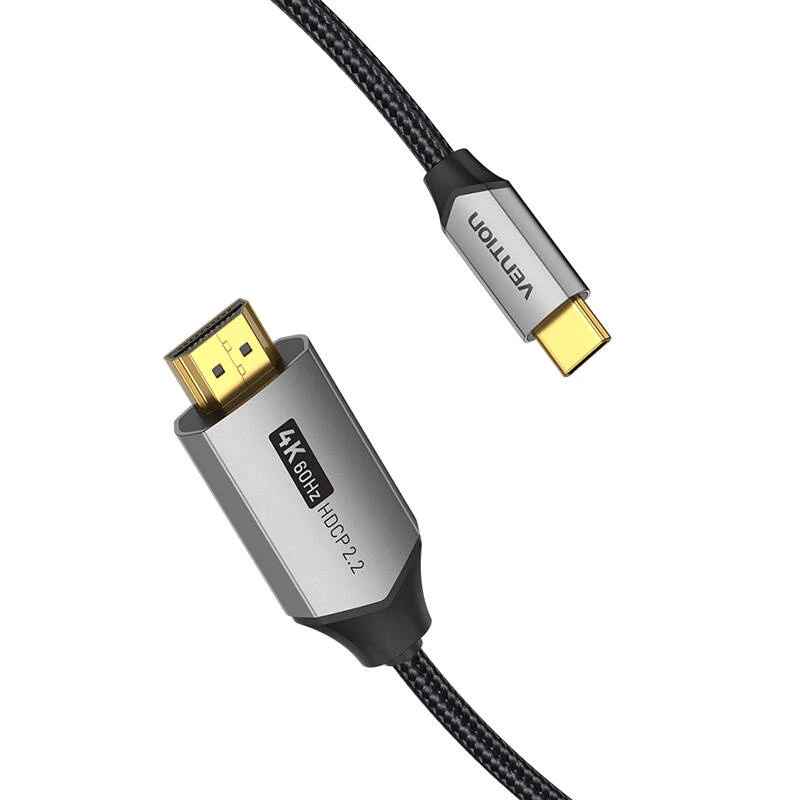 Cable Vention USB-C a HDMI CRBBH – 2 m, 4K@60Hz, negro, USB-C a HDMI
