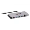 Dock USB-C - 4K HDMI, USB 3.2 Gen 1, hub USB-A, GbE, tarjeta de memoria, carga PD 100W, cable extraíble U442-DOCK5D-GY