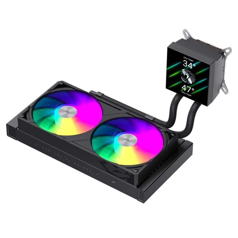 Refrigeración líquida para CPU Gamemax | GLACIER 240 LCD BK | Intel, AMD