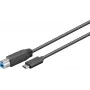 Cable USB 3.0 SuperSpeed Wentronic Goobay > USB-C™, 1 m - conector USB 3.0 (Type-B) > conector USB-C (67986)