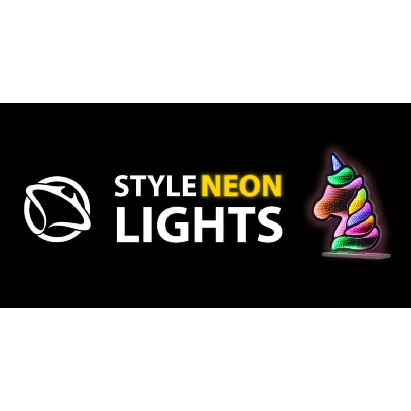 Luces neón MANTA Style UNICORN MASNL134MT con efecto túnel – panel LED decorativo para iluminación de interiores