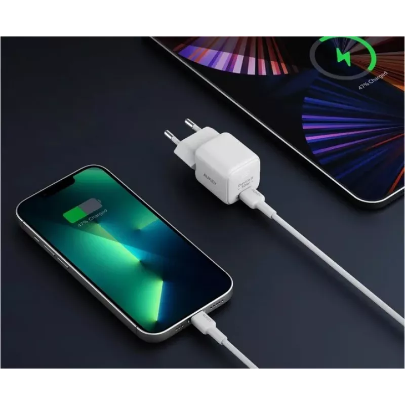 Cargador de pared PA-B1L Blanco Omnia II Mini 1xUSB-C PowerDelivery 30W 5A