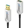 Cable USB FiberX FX-I650-003 USB 3.2 Gen 1 3 m USB A negro plata