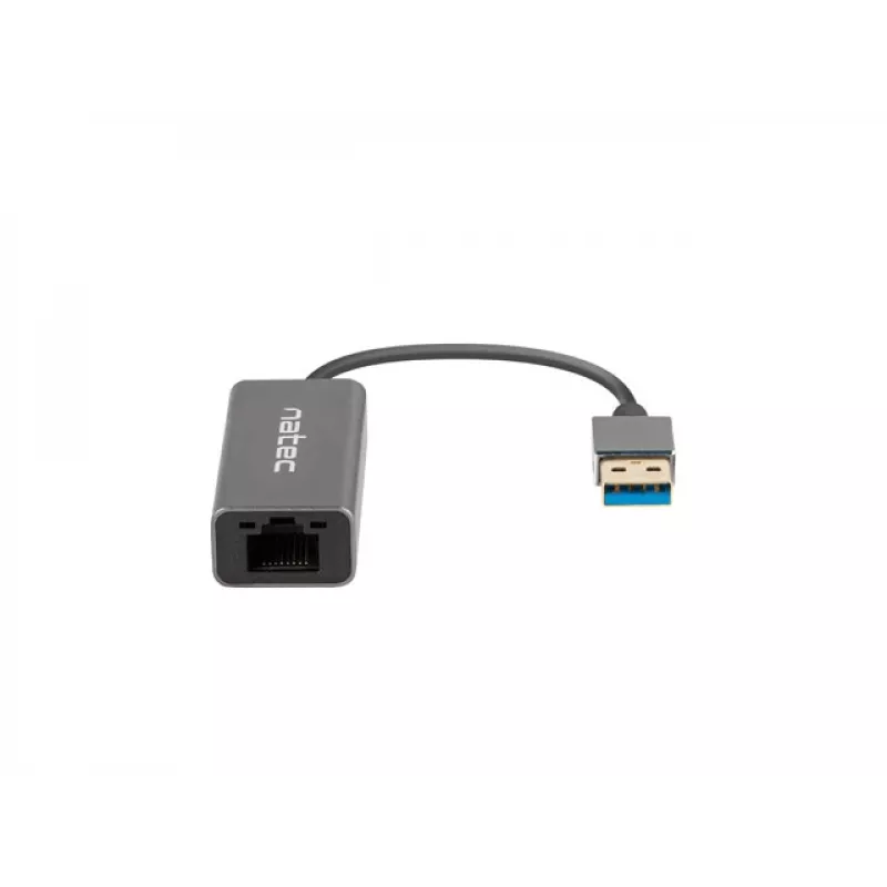 Natec Cricket NNC-1924 adaptador Ethernet de USB 3.0 Tipo A a RJ45, 1000 Mbit/s, cable de 15 cm, negro