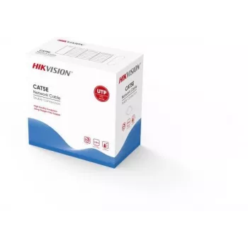 Cable de red Hikvision DS-1LN5EUEC7 gris 305 m UTP Cat5e conductor macizo para exterior LAN