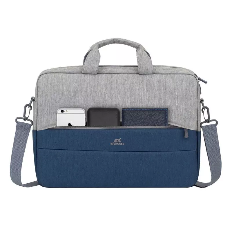 Maletín Rivacase 7532 39,6 cm (15.6) azul, gris