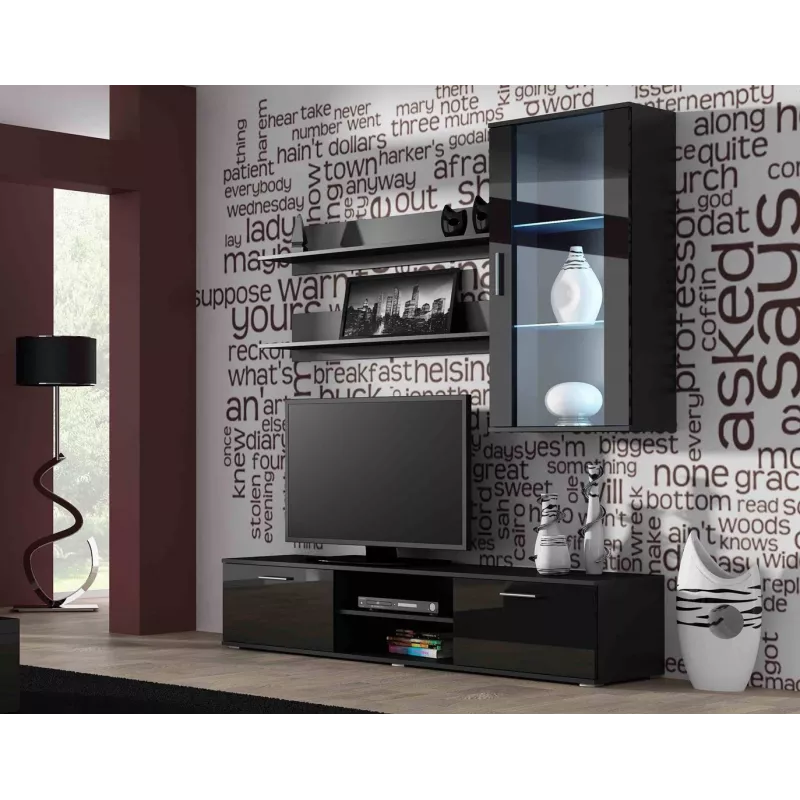 Soporte de TV Cama SOHO 180 negro/negro brillante