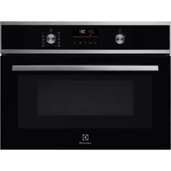 Horno integrable Electrolux EVL6E49X, compacto 45 cm, Metal, Negro, CombiQui