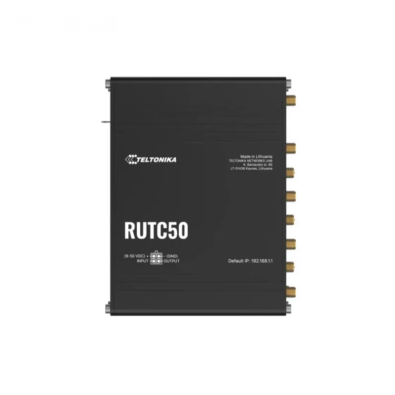 Router inalámbrico Teltonika RUTC50 Gigabit Ethernet Dual-Band (2,4 GHz / 5 GHz) 5G negro
