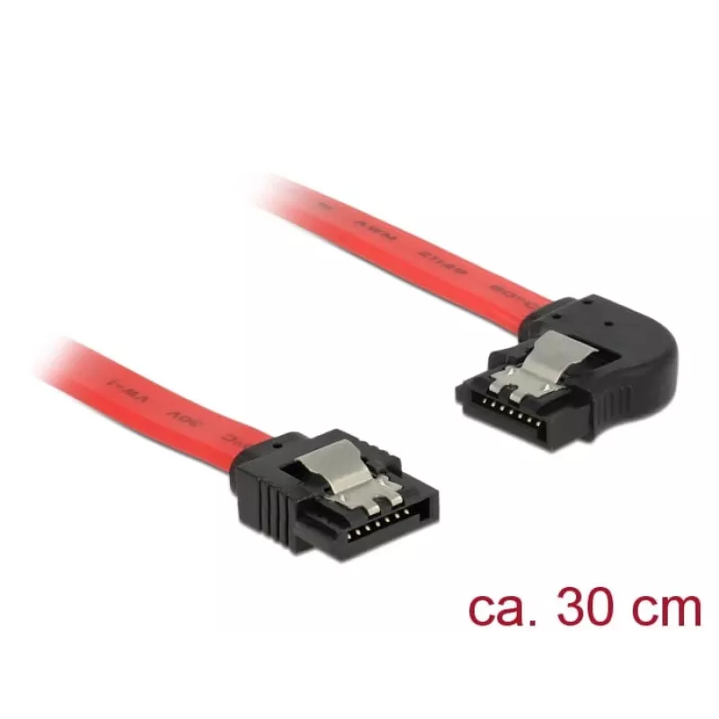 Cable SATA DeLOCK 83963 0,3 m SATA 7-pin negro rojo