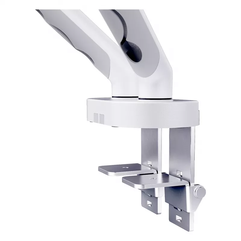 Soporte de monitor DIGITUS Dual Design para 2 pantallas de 35 pulgadas, pinza, 2×10 kg, VESA 75–100, inclinable -45–90°