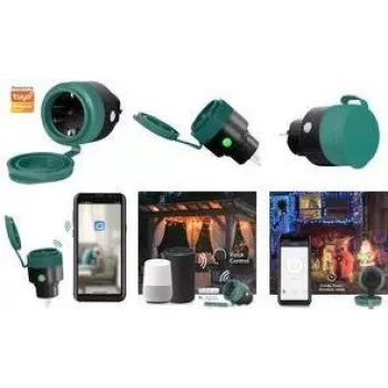 LogiLink Smart Home enchufe Wi-Fi exterior CEE 7/3 (SH0100)