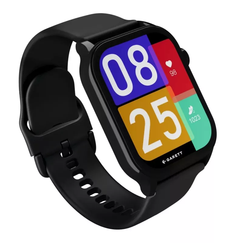 Smartwatch Garett Activity 3 negro — funciones básicas de fitness y notificaciones