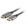 Lanberg CA-DPHD-20CU-0018-BK adaptador de cable de vídeo 1,8 m DisplayPort HDMI Tipo A (estándar) Negro, Plateado