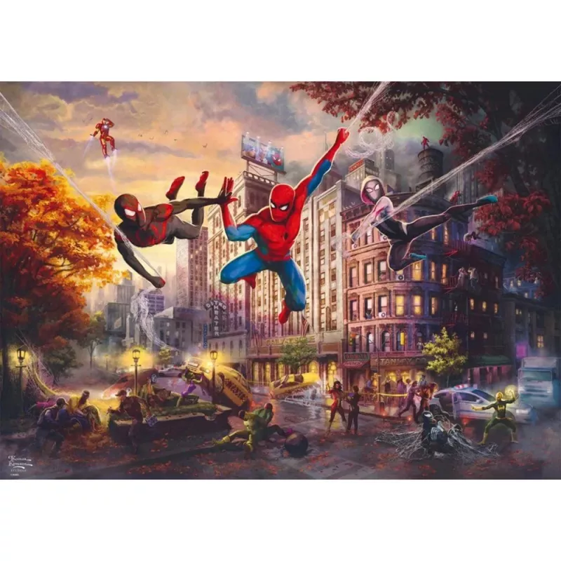 Puzzle Schmidt Spiele Thomas Kinkade Studios 1000 piezas Marvel Spider-Man & Friends