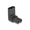 Adaptador de red DeLOCK IEC 60320 C8 a C7 conector hembra 2,5 A 90° negro