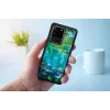 Funda protectora iKins para Samsung Galaxy S20 Ultra – diseño de nenúfares negro