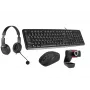 Set multiusos Tracer 4en1 Office 46695: teclado USB, ratón inalámbrico, webcam, auriculares