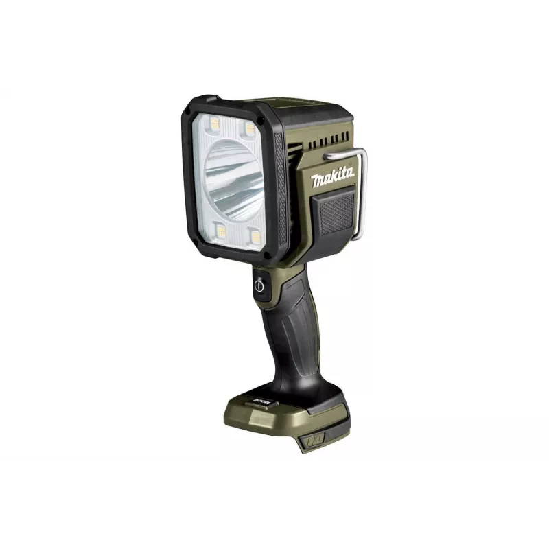 Linterna LED Makita 18V negra, linterna de mano verde oliva
