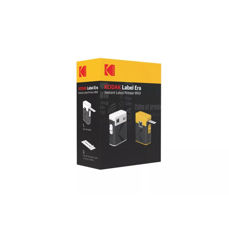 Pack de cartuchos para impresora de etiquetas Kodak M50 Label Era, cartucho de recambio amarillo M50Y con 13 rollos de etiquetas