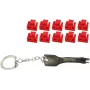 Bloqueador de puerto RJ45 ShiverPeaks BS08-01033 — pack rojo de 10 bloqueadores con 1 llave maestra