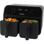 Freidora de aire Petra PT4750BLKVDEEU7, doble cámara, capacidad 3,7 L, negra