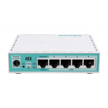 Router con cable Mikrotik hEX Gigabit Ethernet blanco