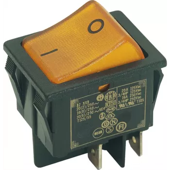 Bachmann Interruptor basculante Serie 3652 Interruptor apagado iluminado 2 polos s/amarillo