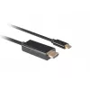 Cable USB-C a HDMI Lanberg, 0,5 m 4K/60Hz, negro | Lanberg | Cable USB-C a HDMI | CA-CMHD-10CU-0005-BK | 0,5 m