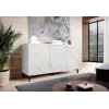 Cómoda MARMO 3D 150x45x80.5 cm blanco mate/mármol blanco