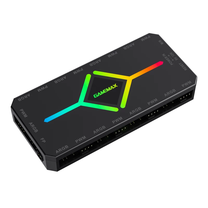Gamemax | Mando a distancia | V4.0 ARGB PWM HUB BK | Negro | Gamemax